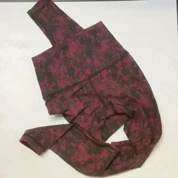 Lululemon Wunder Under Hi-Rise Tight Scatter Blossom Jacquard Garnet Black sz 4 - Picture 3 of 9